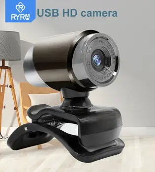 RYRA USB Веб-камера CMOS 300k HD Веб-камера Компьютер Ноутбук ПК 360 Градусов Поворотный Зажимной Стеклянный Объектив Микрофон Камера Для Портативных ПК