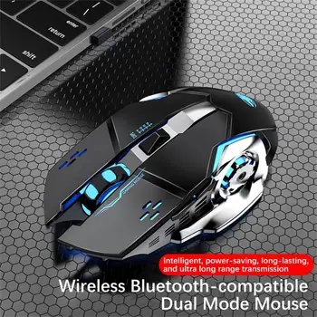 Перезаряжаемая беспроводная мышь Игровая компьютерная бесшумная мышь USB механическая мышь для киберспорта с подсветкой PC Gamer Mouse для компьютера