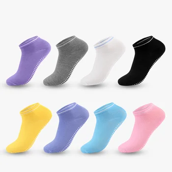 1 пара носков для йоги, Хлопчатобумажные носки, нескользящие чулки для балетных танцев, спортивные носки для фитнеса, дышащие чулки Унисекс