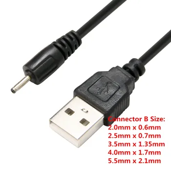 1 шт. Разъем USB A от штекера до 2.0/2.5/3.5/ 4.0/5.5 мм Зарядное устройство постоянного тока 5 В Кабель Питания для зарядки Шнур Кабель Питания Адаптер