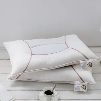 Лавандовая подушка для сна в спальне, Подушка для шейки матки средней высоты, Сердцевина подушки Матовая, утолщенная, Машинная стирка, белая подушка