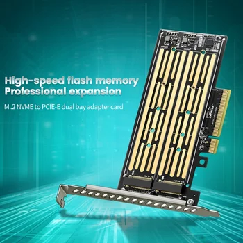 TISHRIC PCIE 8X-2 M.2 NVME Протокол SSD Карта Адаптера PCI Express X8 X16 Карта Для преобразователя 2230/2242/2260/2280/2210 М2