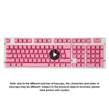 Бразильский текст 104 клавишных колпачка, Новый набор клавишных колпачков ABS, черный, белый, синий, розовый, механическая клавиатура с персонажами