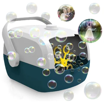 Машина для мыльных пузырей, автоматическая двухскоростная Портативная конструкция, работает от штепсельной вилки/аккумулятора, Электрическая воздуходувка для мыльных пузырей, детские игрушки на открытом воздухе