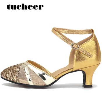 Женская обувь для латиноамериканских танцев, сетчатая обувь на мягкой подошве, Женская обувь для танцев на площади Дружбы, Высота каблука 3 см, 5 см, 7 см