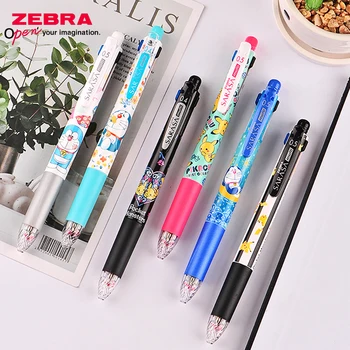 1 Японская Мультяшная многофункциональная ручка Zebra Механический карандаш 4+1 0.4/0.5 мм Канцелярские принадлежности для школьников